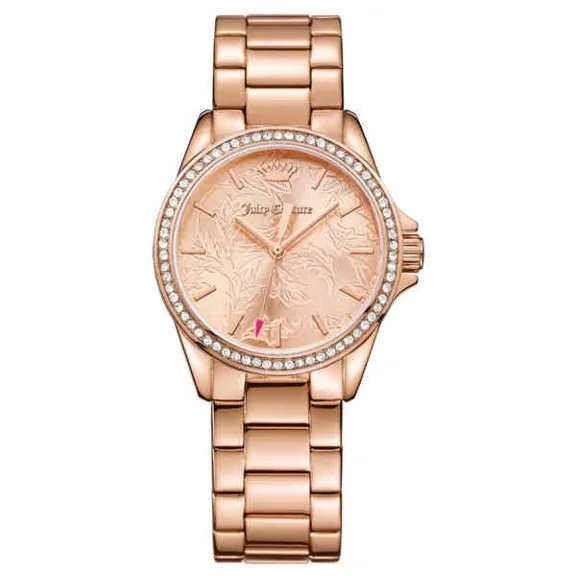 Juicy Couture Women's 'Laguna' Quartz Stainless Steel Casual Watch, Color:Rose Gold-Toned (Model: 1901520)