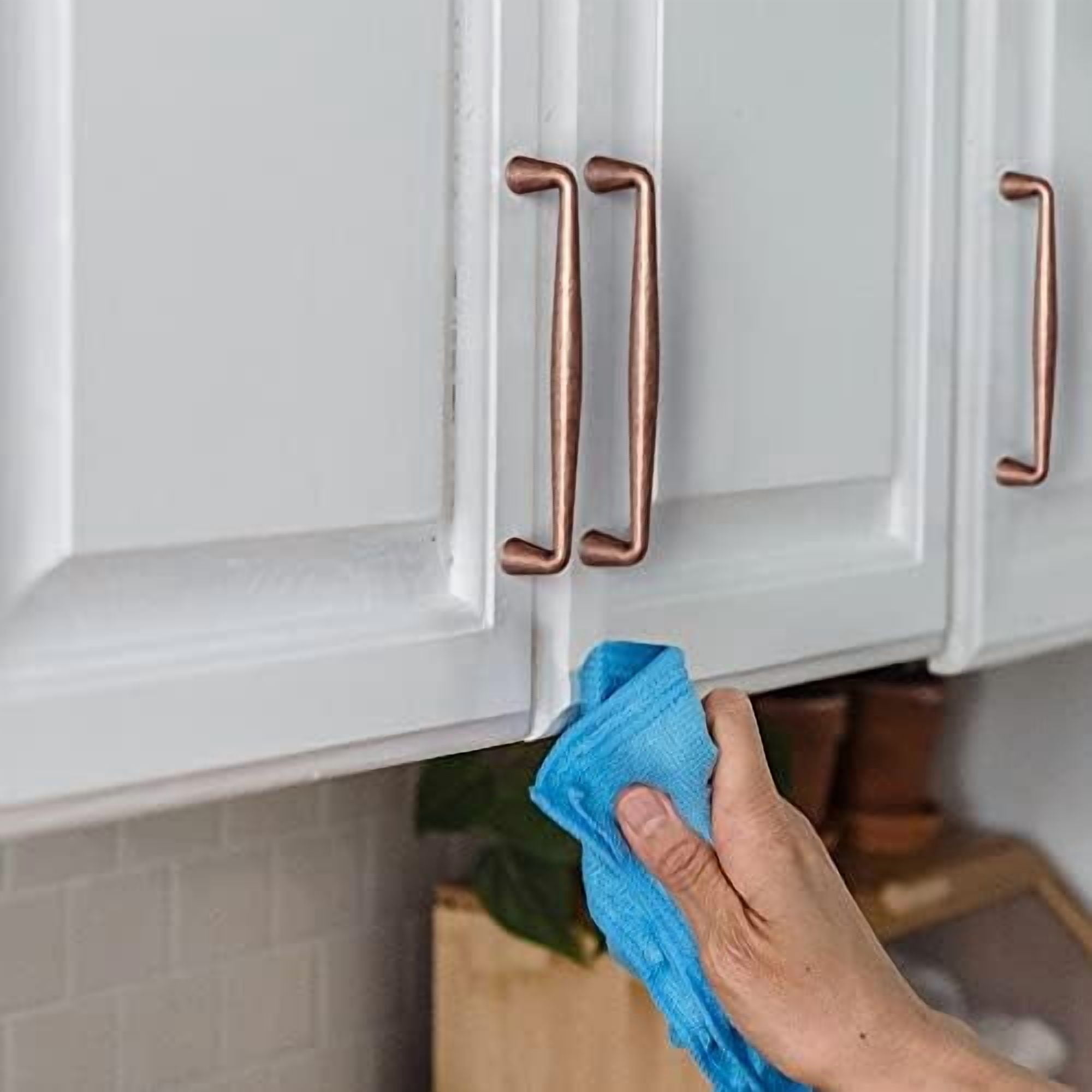 Vintage Retro Antique Copper Zinc Alloy Cabinet Handles - 7.56''(192mm) Hole Center Affordable Luxury Cabinet Pull Hardware for Bedroom, Kitchen, 6 Pack……