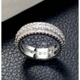 thumbnail image 2 of 2.00Ct Round Cut Simulated Diamond Full Eternity Women's Wedding Band Ring 14K White Gold Plated 925 Silver, 2 of 3