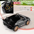 thumbnail image 3 of Costway 4WD 2-Seater Ride on Car, Licensed Lamborghini Kids’ Vehicles with Remote Control Black, 3 of 10