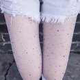 thumbnail image 3 of HEVIRGO Sexy Women's Tights Pantyhose Socks with Rhinestones Thin Acrylic Fiber Cutout Fishnet Pantyhose, 3 of 10