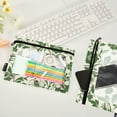 thumbnail image 2 of FORMRS 2 Pack Pencil Pouch for 3 Ring Binder with Clear Window Zipper Case, Green Floral, 2 of 6