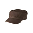 thumbnail image 1 of District Threads Distressed Military Style twill Hat. DT605, Brown, 1 of 1