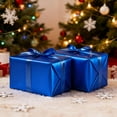 thumbnail image 5 of DEA Blue Wrapping Paper, Solid Color Matte Metal Gift Paper Roll - 17 Inch x 33 Feet, Gift Wrapping Paper for Christmas, Valentine's Day, Wedding, Birthday, 5 of 13