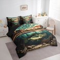 thumbnail image 3 of Homewish Female Men Women Big Bass Fish Bedding Comforter Set 7 Pieces,Fishing And Hunting Full Bedding Set Lightweight,Abstract Vintage US Flag Fitted Sheet Flat Sheet,Breathable Home Decor, 3 of 8