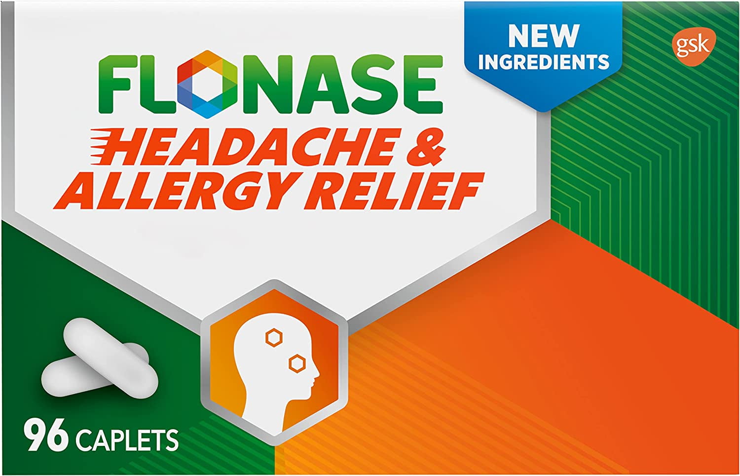 Flonase Headache and Allergy Relief Caplets with Acetaminophen 650 mg