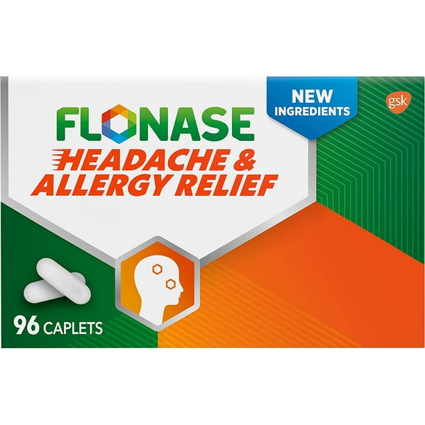 Flonase Headache and Allergy Relief Caplets with Acetaminophen 650 mg