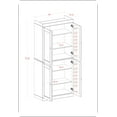thumbnail image 6 of 100% Solid Wood Kitchen Pantry Storage Cabinet with Doors and Adjustable Shelves,  Antique Blue, 6 of 7