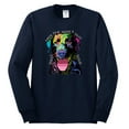 thumbnail image 2 of Love Can Make a Tail Wag Pitbull Dog Lover Mens Long Sleeve Shirt, Navy, 3XL, 2 of 3
