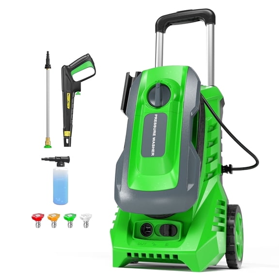 5350PSI Max 4.0GPM Pressure Washer, 25FT Hose Power Washer with 4 Nozzles & 500ml Foam Cannon for Cleaning for car wash, home, fence, yard, outdoor, siding, pool, brick Cleaning