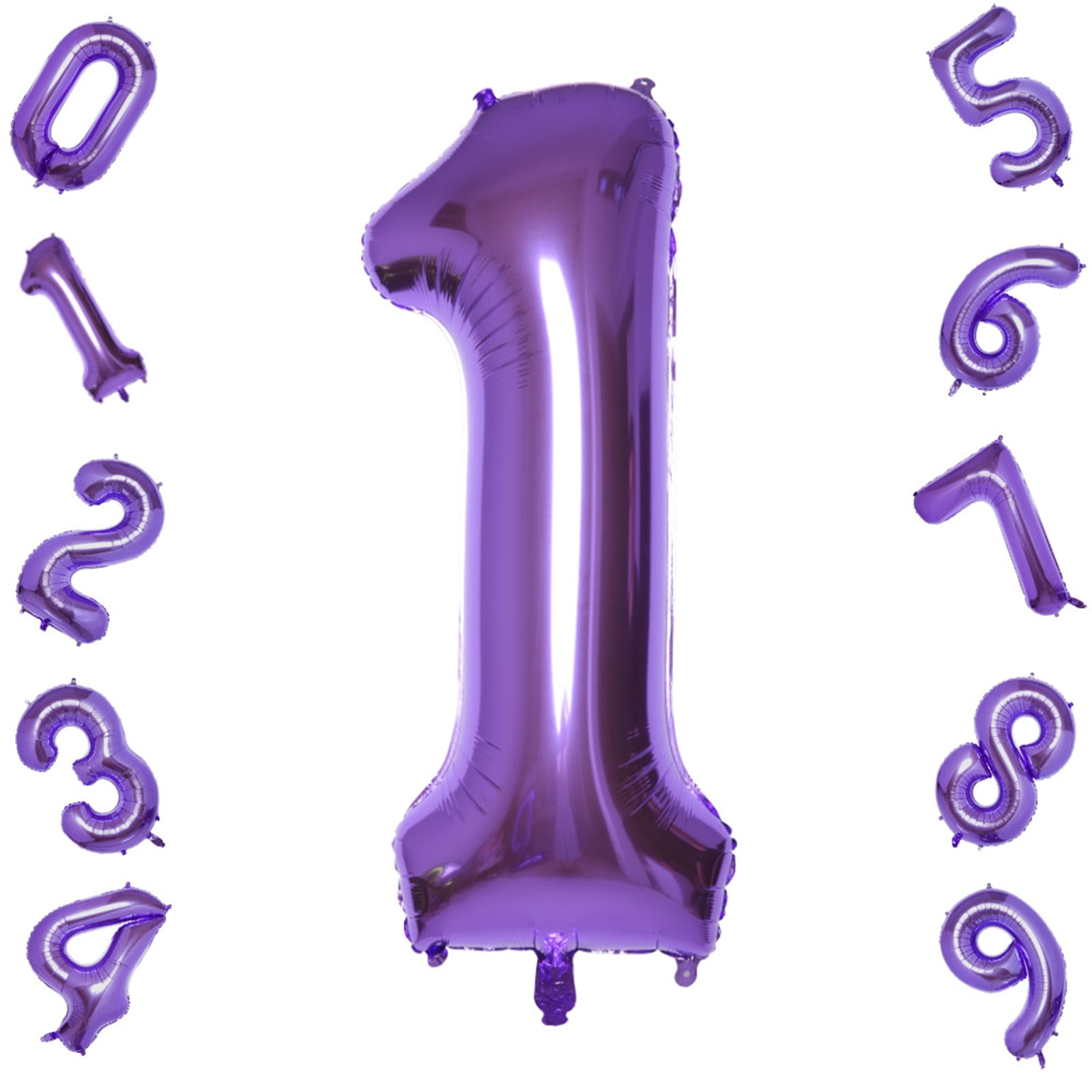 Purple 1 Balloons,40 Inch Birthday Foil Balloon Party Decorations