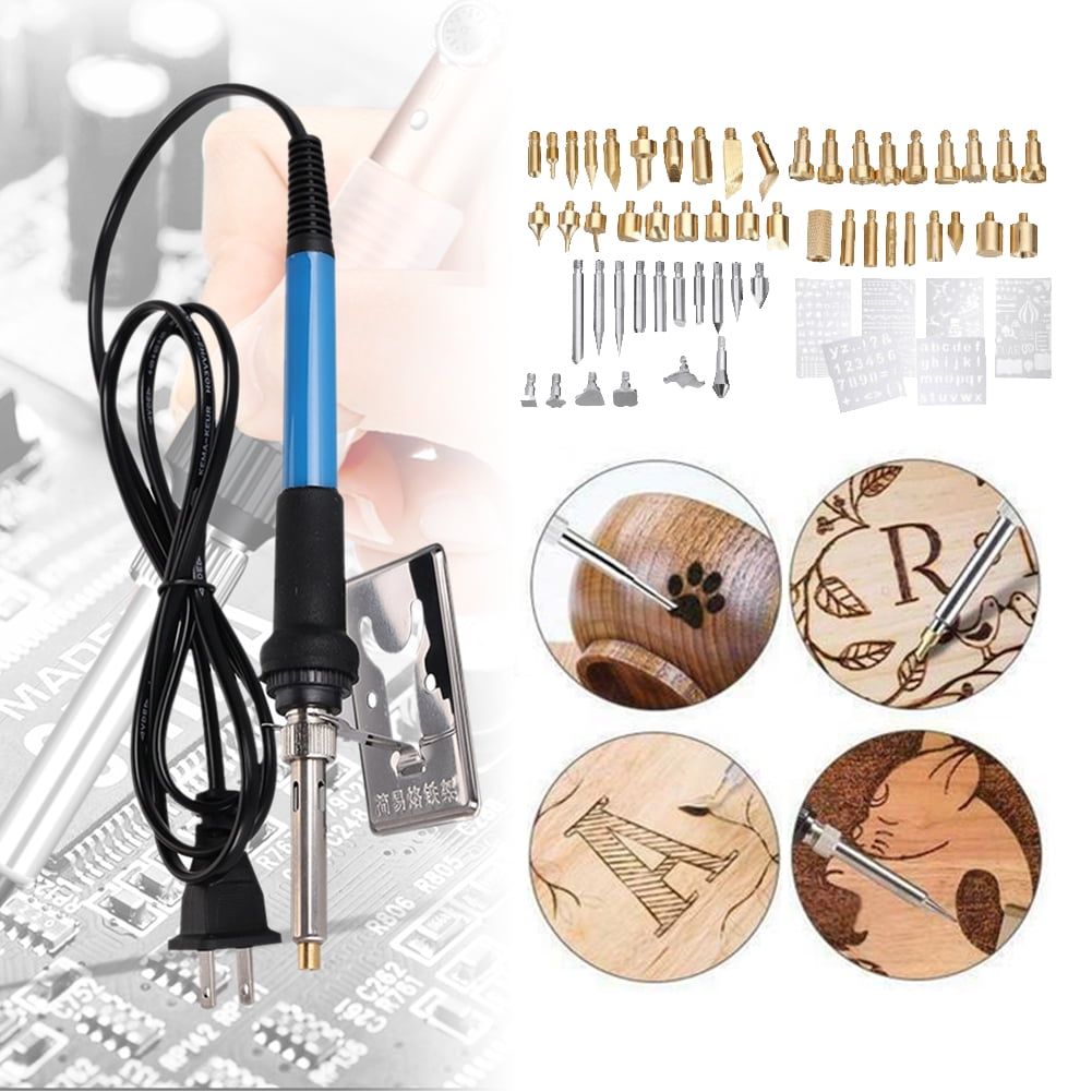62Pcs Wood Burning Kit, Woodburning Tool with Soldering Iron, Soldering