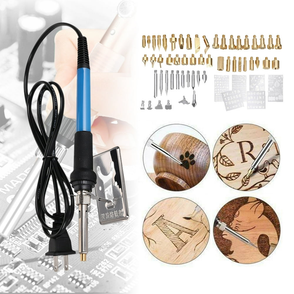 62Pcs Wood Burning Kit, Woodburning Tool with Soldering Iron, Soldering