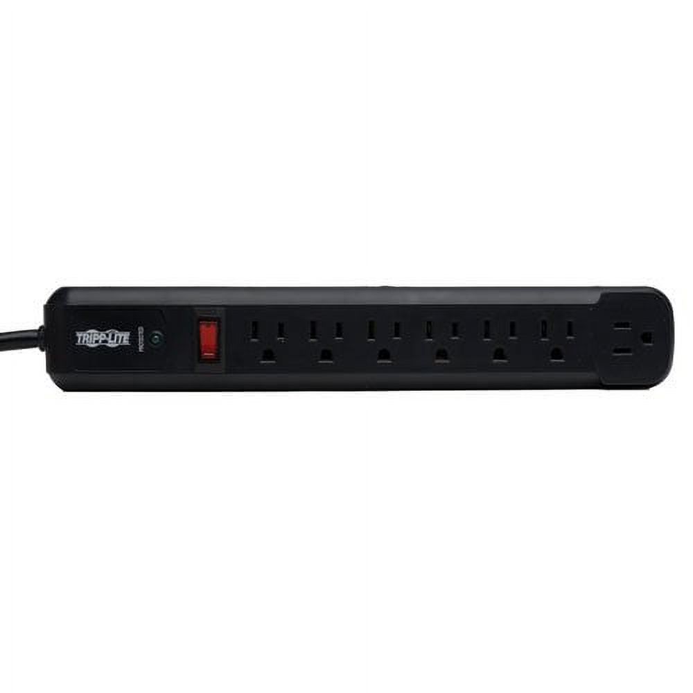 Tripp Lite 7 Outlet (6 Right Angle + 1 Transformer Outlet) Surge Protector Power Strip 4ft Cord LIFETIME WARRANTY & $25K INS
