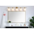 thumbnail image 2 of Collier 5 light Brass and Frosted white glass Wall sconce, 2 of 5