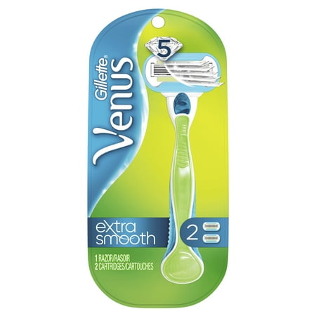 - Gillette Venus Extra Smooth Green Women's Razor - 1 Handle + 2 Refills