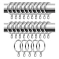 thumbnail image 2 of 24 Pack Metal Curtain Rings, 30mm Internal Diameter Eyelets, Silver, 2 of 5