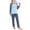 Blue, variant on Loopsun Kids Boys Girls Winter Warm Outfit Solid Long Sleeve Crew Neck Top and Elastic Waist Pants Soft Wear Sets 7-8 Years