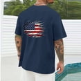 thumbnail image 4 of Vetsdori Mens American Flag Tshirts Fourth of July Summer Pullover Short Sleeve Independence Day,Red White and Blue Casual Tops for Men Crew Neck, 4 of 6