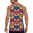 thumbnail image 3 of Fotbe Fox Face Pattern Men's Quick Dry Workout Tank Top Gym Muscle Tee Fitness Bodybuilding Sleeveless T Shirt Breathable Workout Shirt-, 3 of 9