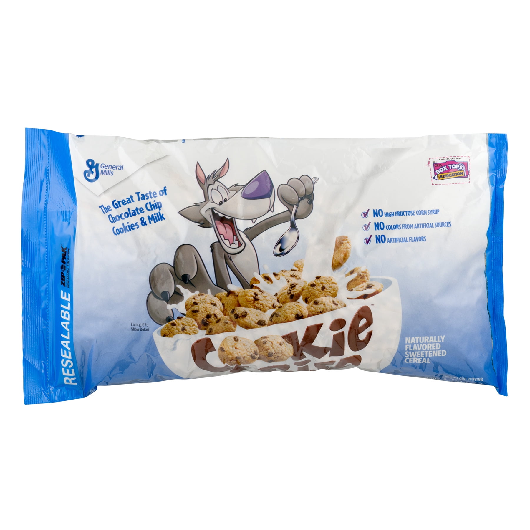 Cookie Crisp Breakfast Cereal, Chocolate Chip Cookie, 27 Oz Zip Pack