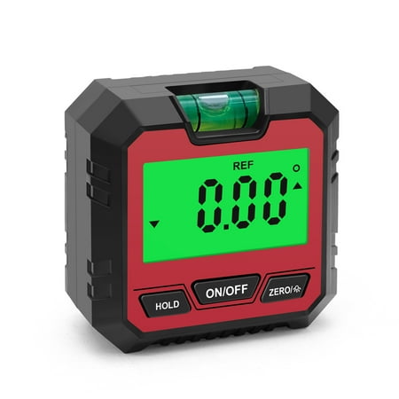 

OWSOO Magnetic Digital Angle Meter Absolute and Relative Measurement Angle and Slope Conversion Inclinometer LCD Display with Backlight Versatile Clinometer