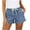 Light Blue, variant on cocolona Womens Summer Casual Loose Jean Shorts Elastic Waist Drawstring Folded Hem Denim Shorts with Pocket