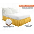 thumbnail image 2 of SGI Bedding 18 Inch Ruffled Bed Skirt | Microfiber Bed Skirt | Fade Resistant, Wrinkle Free, Anti-static, Decorative, Extra Storage Space, Clutter-Free |King, Golden, 2 of 8
