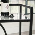 thumbnail image 6 of Pemberly Row Contemporary Metal / Glass Bar Cart in Black Finish, 6 of 14