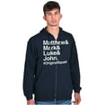 thumbnail image 5 of Matthew Mark Luke John Squad Zip Up Hoodie Men's Women's Brisco Brands S, 5 of 6