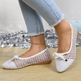 thumbnail image 5 of Miluxas Mesh Ballet Flats for Women – Comfortable Round Toe Ballerina Flat Shoes White 9(42), 5 of 9