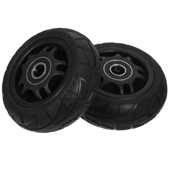 WASHWEPE 2Pcs PP Plastic Trolley Wheel Silent Operation 9.5x9.5x3.5in