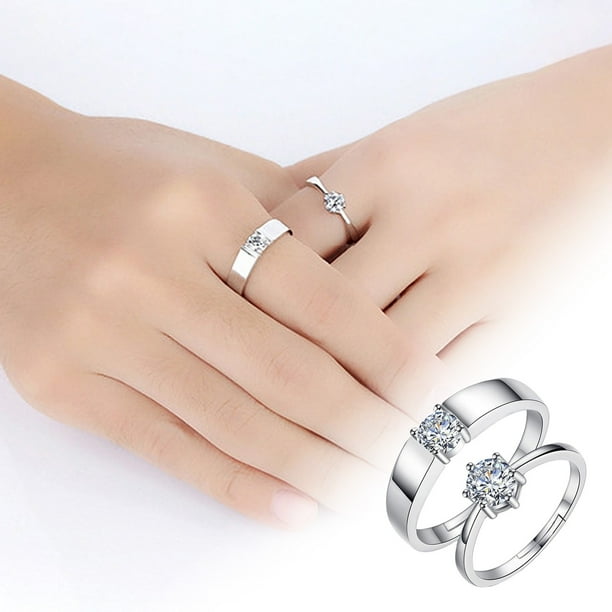 Anillos para mujer, regalos para mujer, anillos de pareja con piedras preciosas, anillos de tamaño ajustable, anillos elegantes para hombre y mujer, regalos para situaciones especiales, anillos con pi