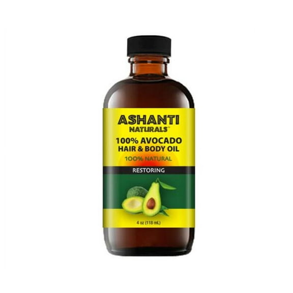 100% Natural Avocado Hair & Body Oil - 4 oz., Glass Bottle