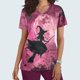 thumbnail image 1 of Fiudx Tops para Mujer Top de Trabajo con Bolsillo y Manga Corta con Estampado de Halloween y Cuello En V para Mujer, 1 of 5
