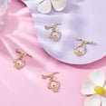 thumbnail image 3 of 1 Set 4 Sets Brass Toggle Clasps 18K Gold Plated Brass Flower Golden Clasps Connectors T Bar Clasps Sets for DIY Earrings Bracelet Necklace Jewelry Making, 3 of 4