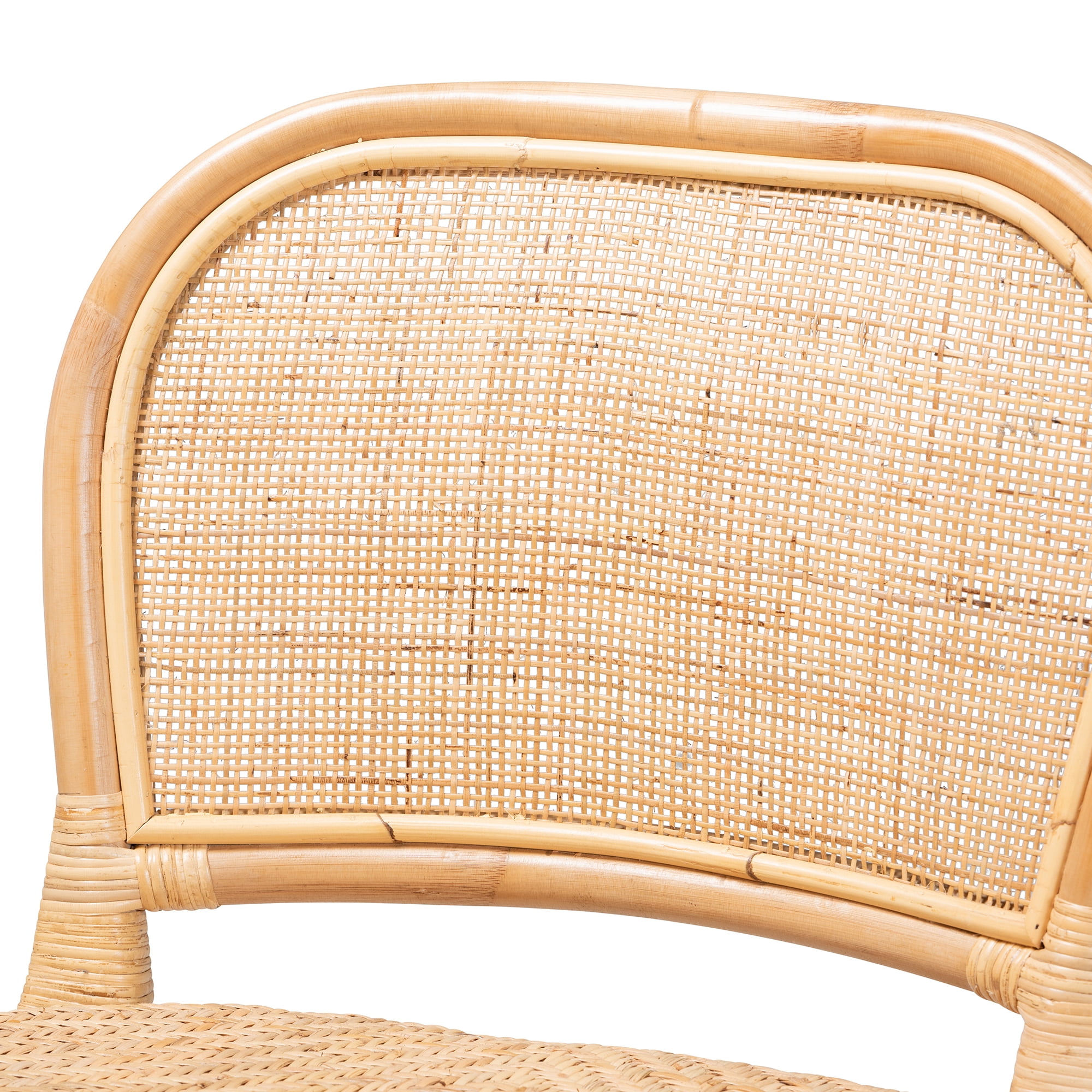 bali & pari Adrena Rattan Counter Stool, Natural Brown