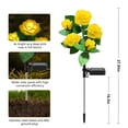 thumbnail image 2 of 4 Pack Solar Rose Flower Lights, Outdoor Solar Garden Lights, LED Waterproof Solar Lights for Pathway Patio Yard Decor, Yellow, 2 of 8