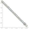 thumbnail image 4 of Sterling Silver Bracelet CZ Fancy Women's Cubic Zirconia mm 7 in Tennis, 4 of 5