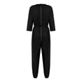 thumbnail image 7 of Aislor Women Care Dementia Clothing Alzheimers Anti-Strip Jumpsuit Nursing Nightwear with Zipper at Back and Leg Black L, 7 of 7