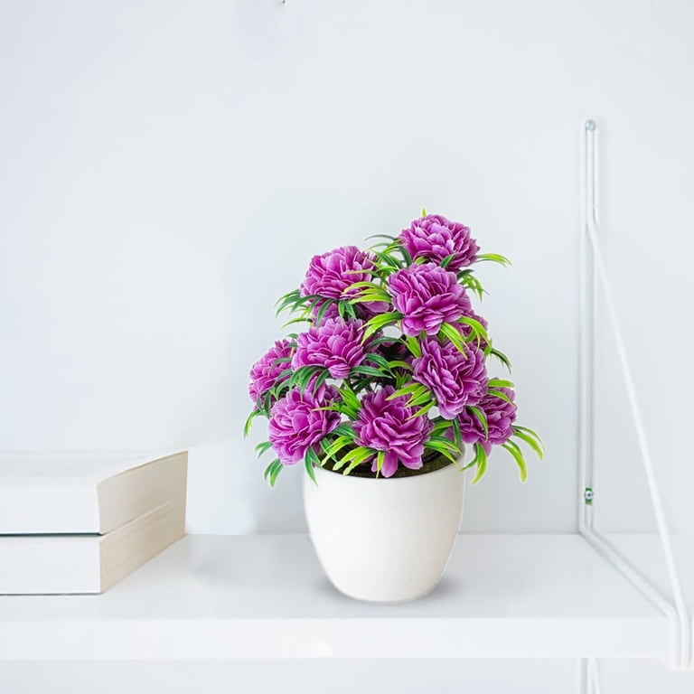 Artificial Chrysanthemum Bonsai Tree with Pot, Silk Flower for Home and  Office Desk Decor, Tabletop Indoor Greenery for Desktop, Table, and Shelf  Decoration - Walmart.com