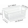 thumbnail image 2 of Refrigerator Freezer Organizer Wire Storage Basket, Farmhouse Food Wire Bins Container with Handles for Kitchen, Pantry, Freezer, Cabinet, Car, Bathroom Black 4 Pack, 2 of 14