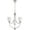 Polished Nickel, variant on Quorum Lighting Enclave 3-Light Chandelier, Oiled Bronze, 19 Width, 20.5 Height, Glass Material