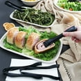 thumbnail image 4 of Nicole Fantini's Plastic Serving Utensils, Black Heavy Duty Disposable utensil | Set 10" Spoons 10" Forks 6" Tongs | 6 Each in One Set| 18 Pcs, 4 of 5