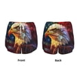 thumbnail image 3 of Hirioo Geometric American Bald Eagle for Women's Double Layer Athletic Shorts High-Performance Gym Shorts with Inner Pocket, Elastic Waistband-Medium, 3 of 7