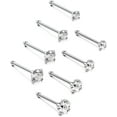 thumbnail image 4 of Clous de Nez 20 g en Acier Inoxydable 316 L avec Zircone Cubique pour Femmes, 4 of 4