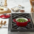thumbnail image 2 of Smith & Clark 1-Quart Enameled Cast Iron Dutch Oven Round Pot with Lid, Red, 2 of 8