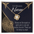 thumbnail image 3 of Nurses are Like Angels Healthcare Medical Worker Nurse Appreciation Infinity Knot Necklace Message Card, 3 of 17
