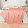 thumbnail image 6 of GLAMBURG 100% Cotton Thermal Blanket, Breathable Bed Blanket Queen Size, Soft Waffle Blanket, Queen Blanket, All Season Cotton Blanket, Peach, 6 of 7