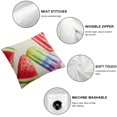 thumbnail image 4 of Orinice   Summer Pillow Covers   Watermelon Blueberry Rainbow Ice Lolly Decorative Throw Pillow Case Cushion Cover  ome Decor for Bedroom Sofa Living Room Couch Chair Outdoor 18x18in, 4 of 5